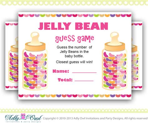 gender neutral colorful jelly beans guess game   jelly beans