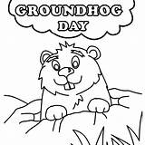 Groundhog Coloring Getdrawings Printable Pages sketch template