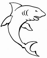 Shark Clipart Clip Coloring Pages Library Color sketch template