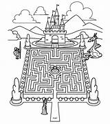 Labirintul Printesei Labirint Cu Maze Copii Colorat Clopotel Planse Salvat sketch template