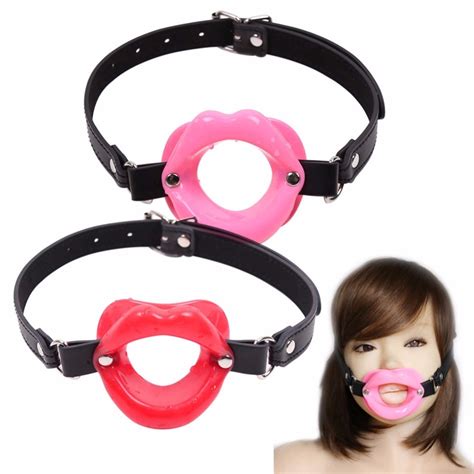 New Sex Toys For Women Fetish Leather Rubber Lips O Ring