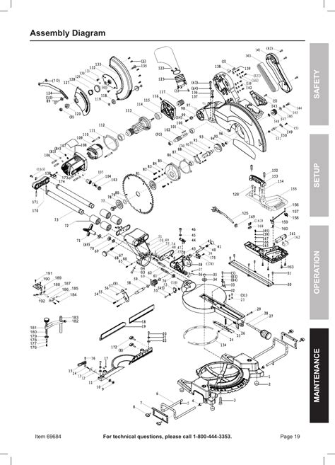 chicago electric miter  parts diagram alternator