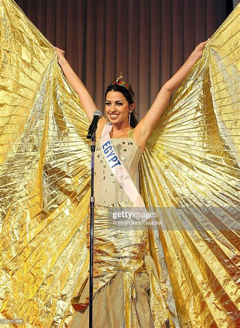 Miss Egypt Elham Wagdi Shows Off Her National Costume During The Miss