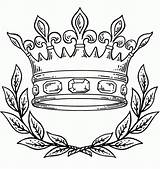 Crown Coloring Drawing King Queen Pages Tattoo Drawings Choose Board sketch template