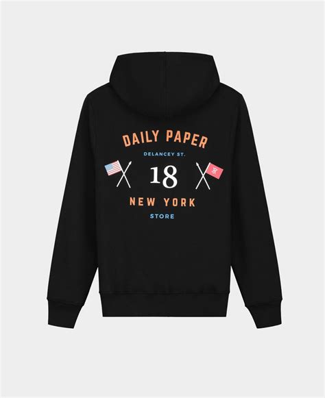 daily paper black  york flagship store hoody black womensmens hoodies sweaters virtual