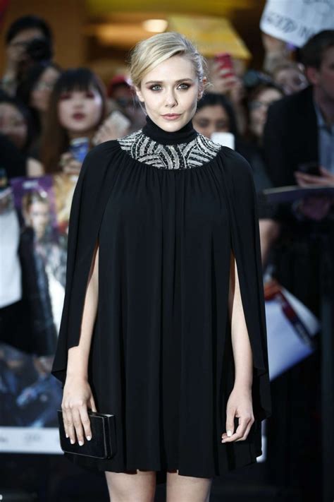 Elizabeth Olsen In Saint Laurent At ‘the Avengers Age Of