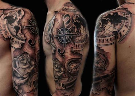 Tattoo Man Map Compass Rose Ideas Tattoo Designs Best Sleeve