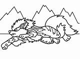 Pokemon Arcanine Coloring Pages sketch template