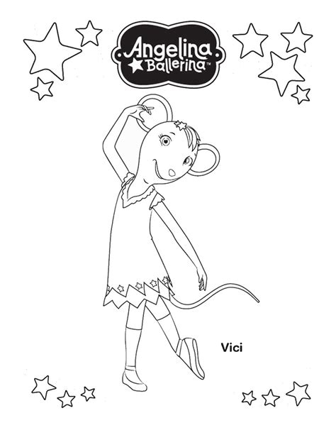 angelina ballerina coloring pages    print