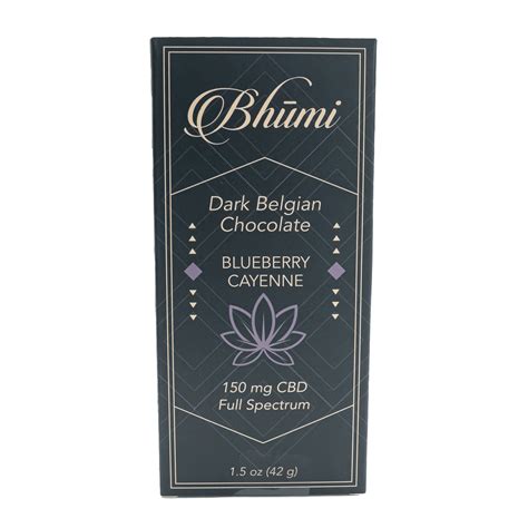 bhumi cbd 150 mg chocolate bar blueberry cayenne asheville dispensary