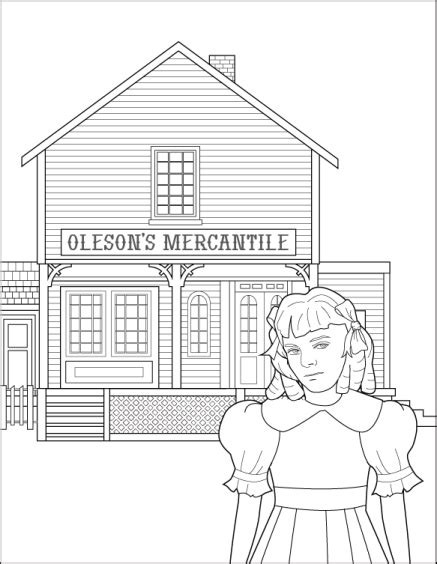 pin  jewell stutzman   house   prairie coloring pages