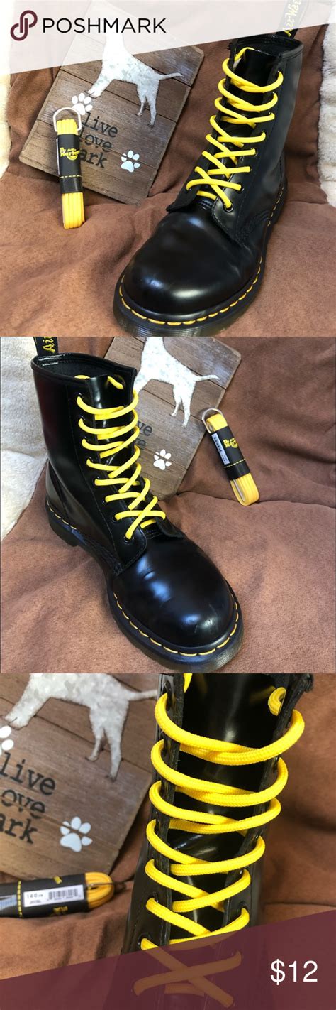 dr martens yellow boot laces cm yellow boots boots lace boots