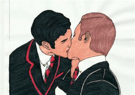 Blaine And Kurt Kiss By Darkwolf222 On Deviantart