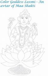 Coloring Navratri Kids Printable Pages Goddess Navaratri sketch template