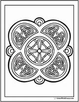 Celtic Cross Glass Stained Coloring Pages Printable Color Irish Print Template Colorwithfuzzy Window Scottish Ornate Adults Gaelic Designs Adult Might sketch template