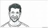 Salah Pages Mohamed Coloring Color Soccer Players sketch template