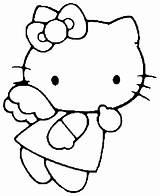 Kitty Hello Coloring Angel Pages Hellokitty Web Getcolorings Normal He Index sketch template