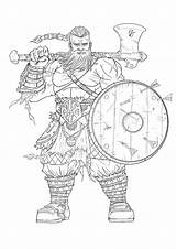 Drawing Viking Line Drawings Character Warrior Vikings Getdrawings Sketch sketch template
