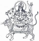 Durga Clipart Amman Goddess Dashain Line Mata Devi Parvati Maa Drawing Festival Coloring Hindu Arts Hindugallery Nav God Festivals Cliparts sketch template