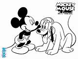 Pluto Mickey Coloring Mouse Pages Hellokids Print Color sketch template