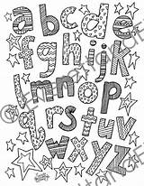 Coloring Lowercase Doodles Handlettering sketch template