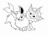 Coloring Pokemon Eevee Pages Colouring Evolution Evolutions Print sketch template