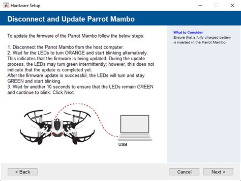 update  firmware  parrot mambo minidrone  windows