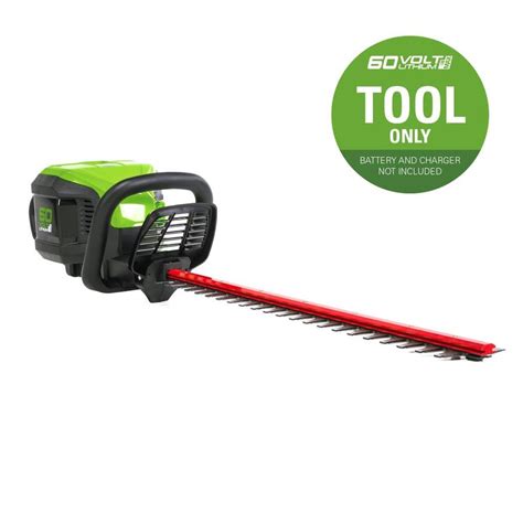 shop greenworks pro  volt max   dual cordless hedge trimmer bare tool   lowescom