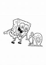 Spongebob Gary sketch template
