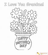 Coloring Happy Grandma Mothers Mother Pages Sheet Kids Print sketch template