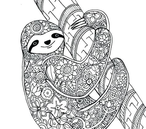printable sloth coloring pages