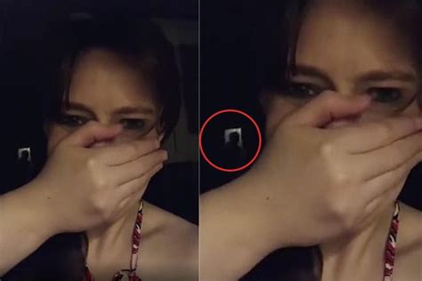 Woman Spots Mysterious Figure Standing Behind Her In The Dark During A