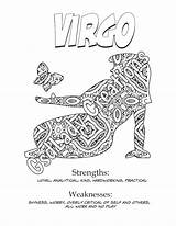 Coloring Astrology Gemini Virgo Print Zodiac Sign Star Horoscope Designlooter Astronomy Novelty Gift Adult sketch template