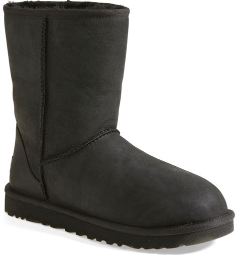 ugg classic short leather water resistant boot women nordstrom