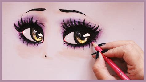 Drawing Tutorial How To Draw And Color Vampy Eyes Youtube