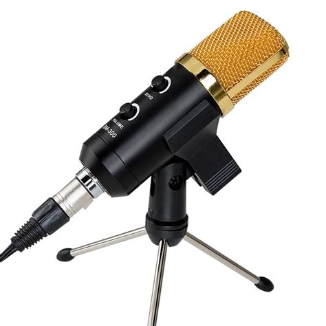 black mm usb microphone mic studio recording mic  shock mount  create broadcast