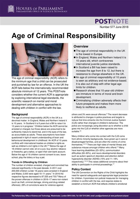 age  criminal responsibility