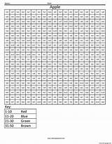 Multiplication Number Color Pixel Coloring Football Apple Pages Minecraft Square Division Basic Printable Squared Horse Squares Nfl Math Worksheet Player sketch template