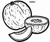 Melon Cantaloupe Melones Malvorlagen Melone Niños Papaya Infantil sketch template