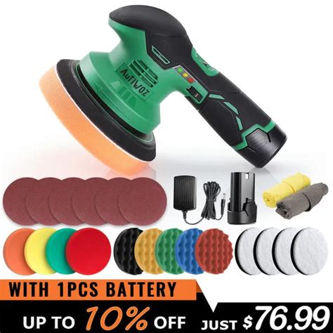 car polisher buffer machine cordless dual action orbital polishing pads