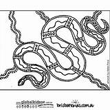 Aboriginal Pages Indigenous Brisbane Templates Goanna Snakes Brisbanekids Dreamtime Aborigines Carpet Designlooter sketch template