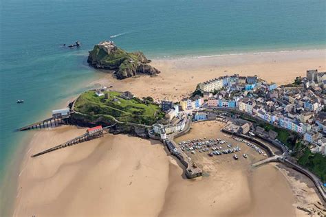 aerial view  tenby pembrokeshire moments