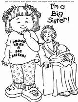 Coloring Pages Baby Brother Big Sister Shower Welcome Sisters Printable Kids Little Girls Adults Proud Downloads Family Library Clipart Para sketch template
