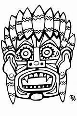 Mayas Colorear Mascaras Manualidades Máscaras Máscara Maia Carnaval Manualidadesinfantiles Fáciles Tablero sketch template