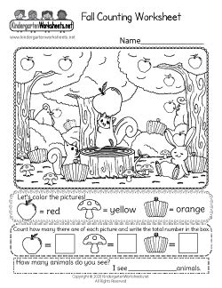 fall worksheets  kindergarten  printables fall worksheets