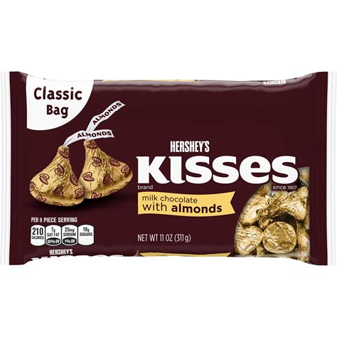 hersheys kisses milk chocolate  almonds  oz