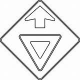Sign Road Outline Stop Ahead Yield Clipart Signs Coloring Clip Presentation Cliparts Traffic Pages Etc W3 Library Imagixs Large Symbol sketch template