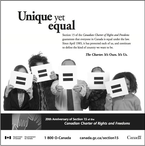 remember when canada had its “equal” moment equality