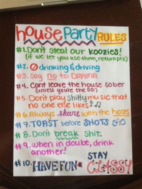 house party rules pretty much team awesome s beach week spring break rules tiffany thomas