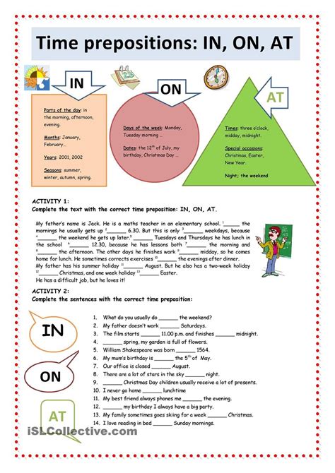 time prepositions    english grammar english prepositions